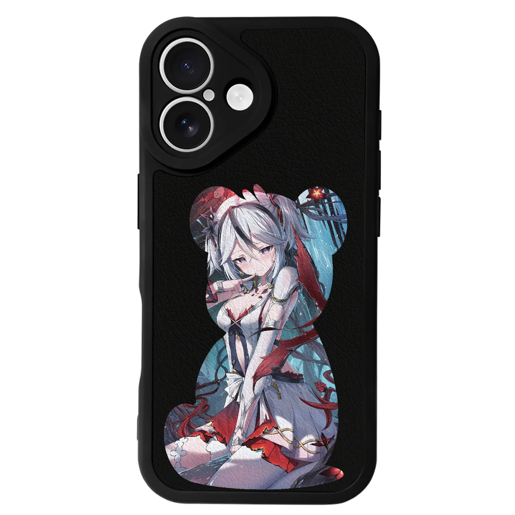 鳴潮 グッズ ツバキ - IPhone 16シリーズ対応 ・ シリコンスマホケース ・ レザー調 ・ 高精度フィット ・ 耐衝撃 ・ ワイヤレス充電対応 ・ 精密カット